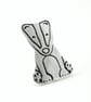 Badger Tie Pin, Badge, Lapel Pin (Large), Silver Wildlife Jewellery Gift for Men - Image 3