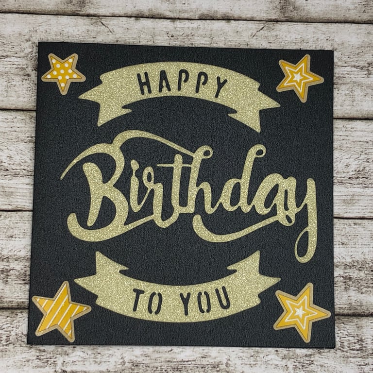 Birthday card in vintage design