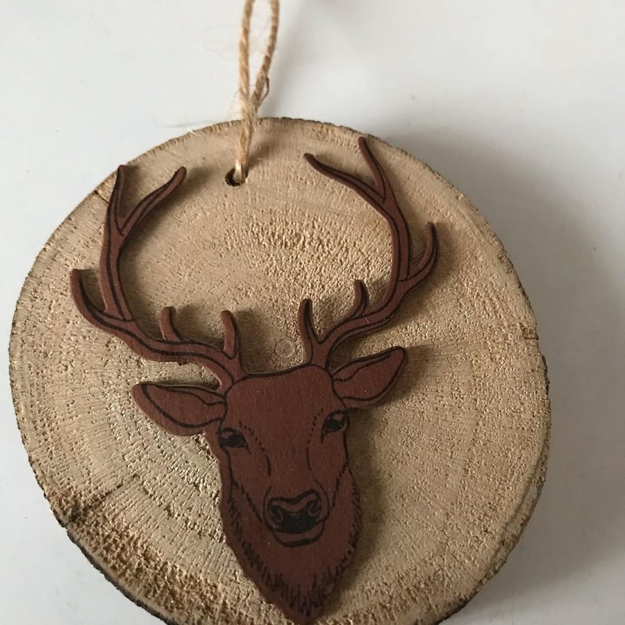 Wooden Stag Decoration NEW REDUCED PRICE