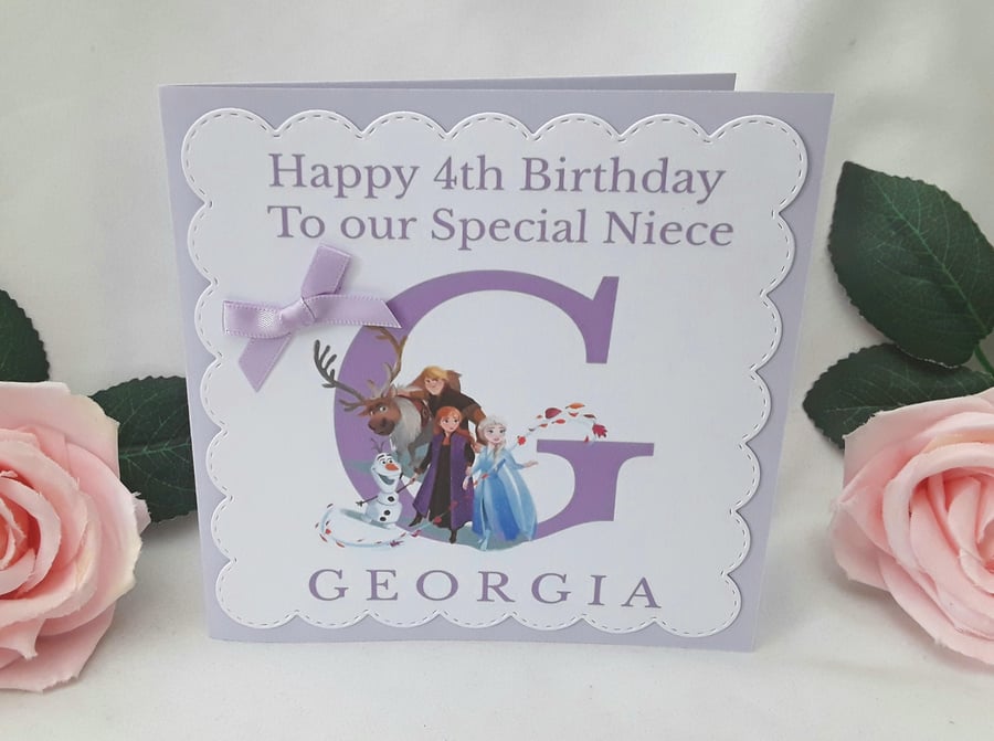 Personalised Frozen 2 Birthday Card, Any age and relationship