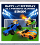 ROCKET LEAGUE BIRTHDAY CARDS personalised with any AGE RELATIONSHIP & NAME