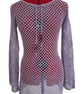  Lilac Crochet Mesh Dress, Boho Beach Cover-Up, Long Sleeve Summer Dress - Image 1