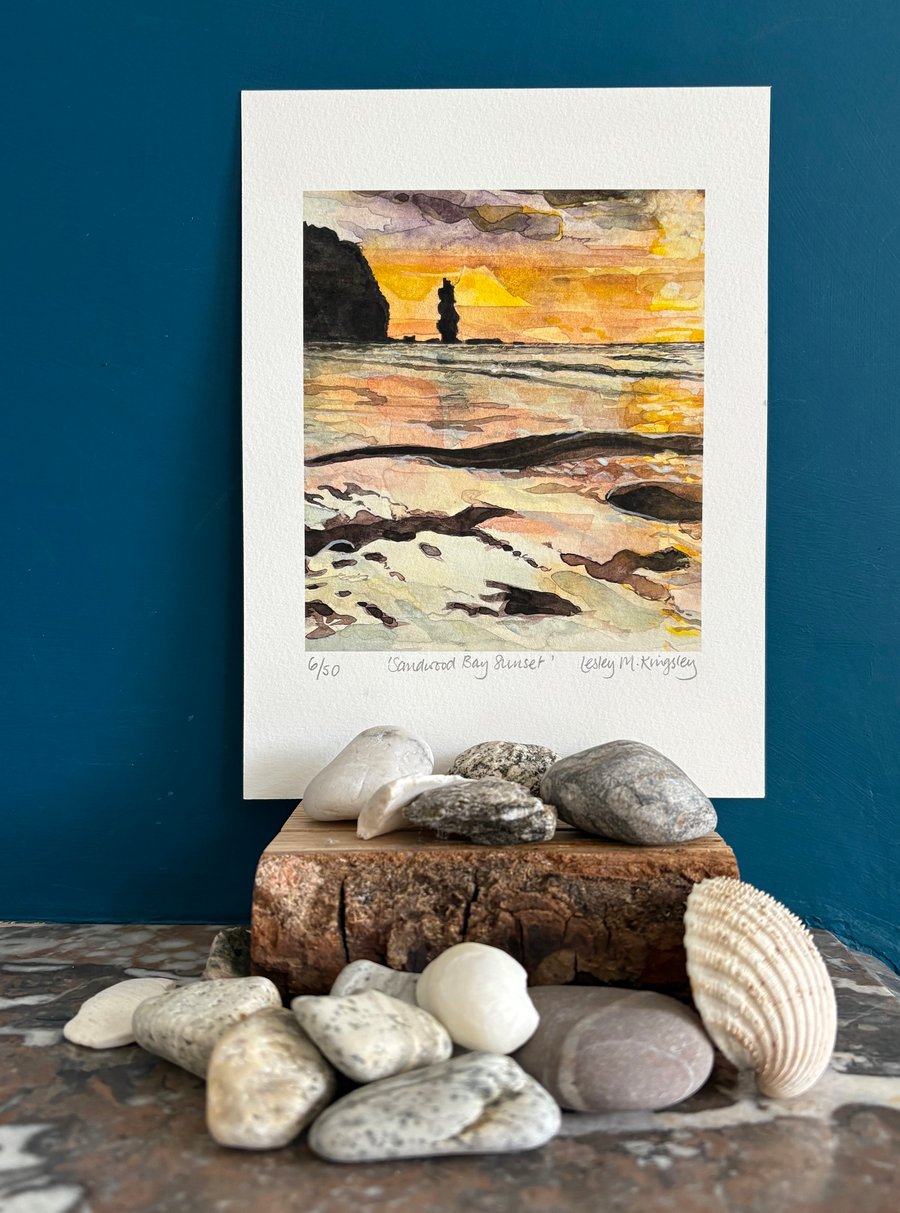 'Sandwood Bay Sunset' limited edition giclée print