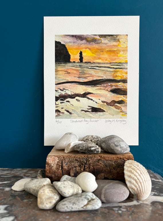 'Sandwood Bay Sunset' limited edition giclée print