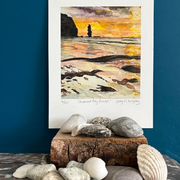 'Sandwood Bay Sunset' limited edition giclée print
