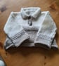 Newborn hand knitted jumper