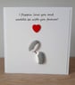Pebble Penguin Love Card: Handmade Anniversary Card