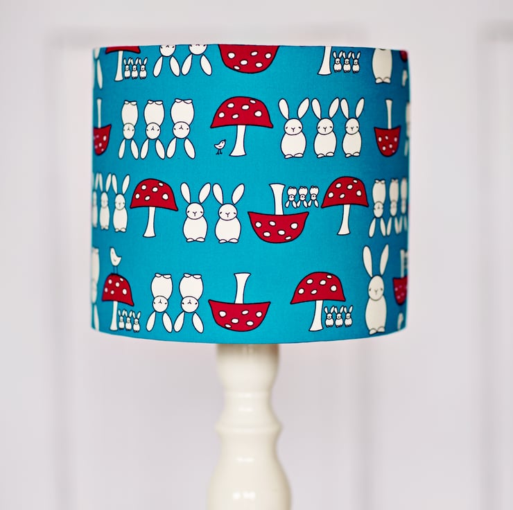 Children’s lampshade, blue lampshade, red lamps... - Folksy