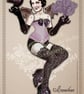 Paper Art Doll Irmalene the Vampire Showgirl for you to cut out and frame - Image 2