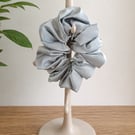 Grey Satin scrunchies 