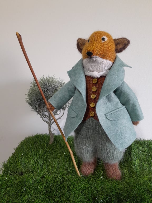 Mr Tod, Dotpebblesknits Design, Beatrix Potter Character 