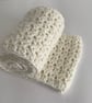 INFINITY SCARF , neckwarmer .'Stroll'  Alpaca blend. Super-soft. Cream. - Image 3