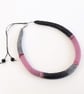 Felted cord necklace - shades of greys and pink - Image 3
