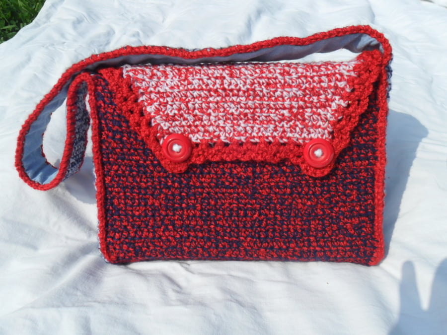 Handbag - Red, White, Blue