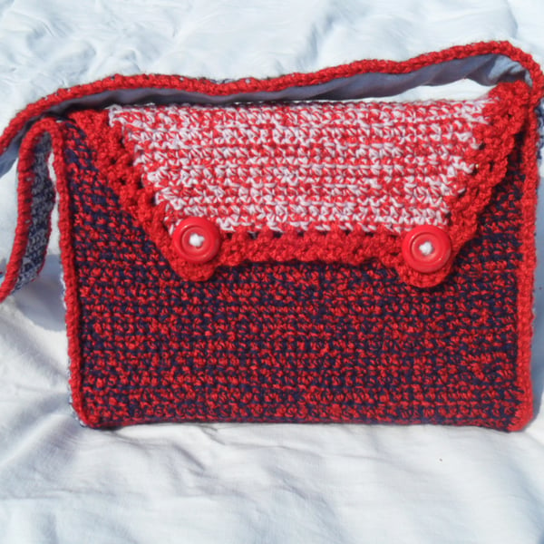 Handbag - Red, White, Blue
