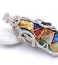 Seaglass handpainted, stained glass pendant - Image 7