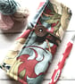 Rust & Fauna Print Crochet Hook Roll