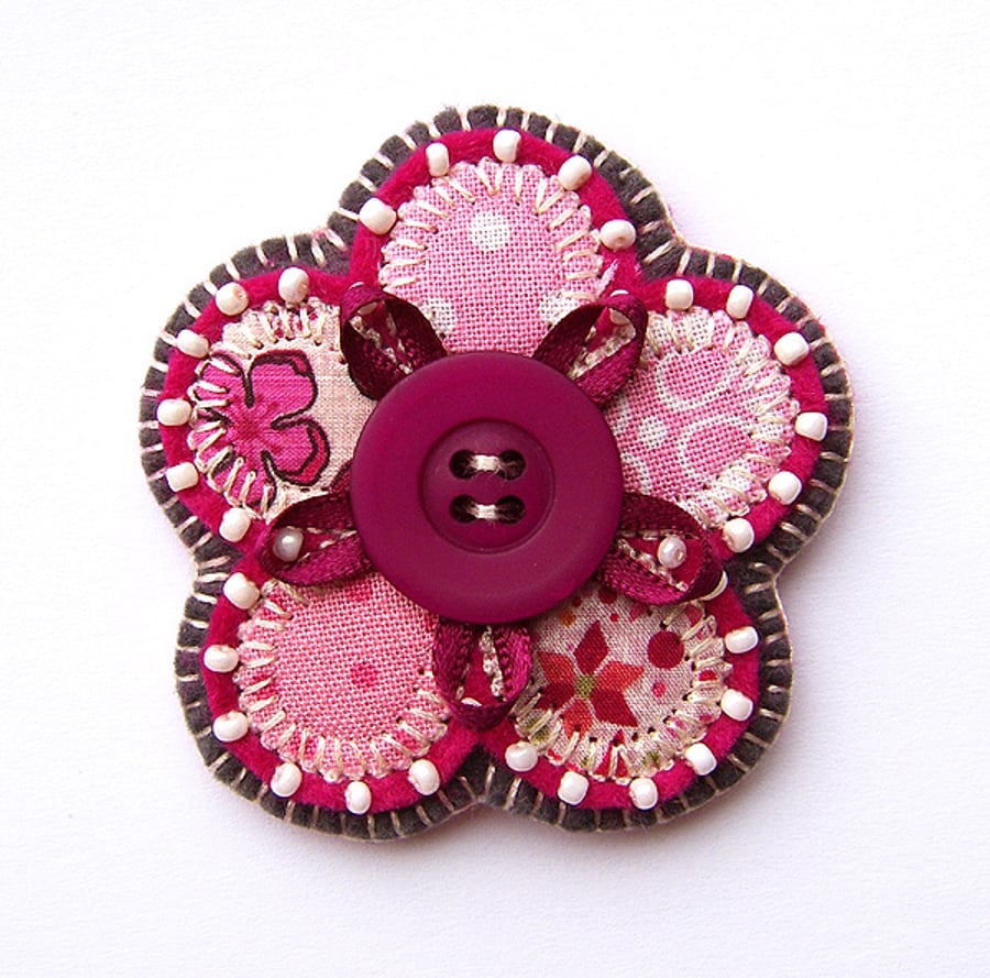 Flower Brooch for Mothers Day