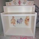 Wooden Bookcase Shelf Storage Made Using Winnie The Pooh Piglet Eeyore Vintage D