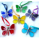 Butterfly Mini Suncatcher Stained Glass Handmade Colour Choice