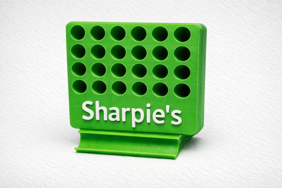 3D Printed Sharpie, Marker & Pen Holder – Customisable Desk Organiser