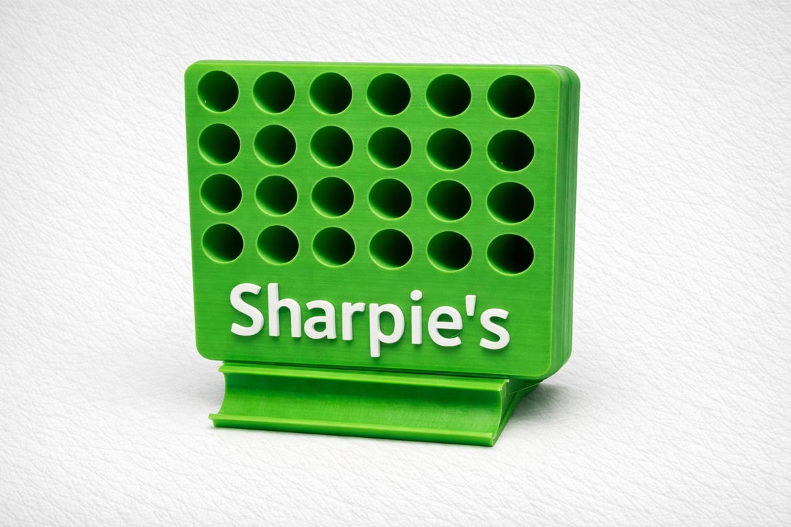 3D Printed Sharpie, Marker & Pen Holder – Customisable Desk Organiser