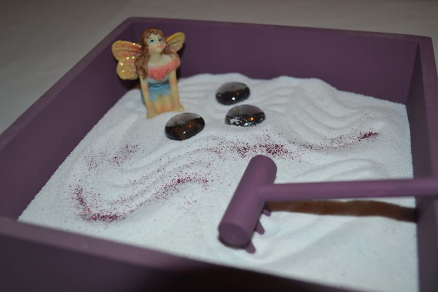 Small Aubergine Fairy Garden