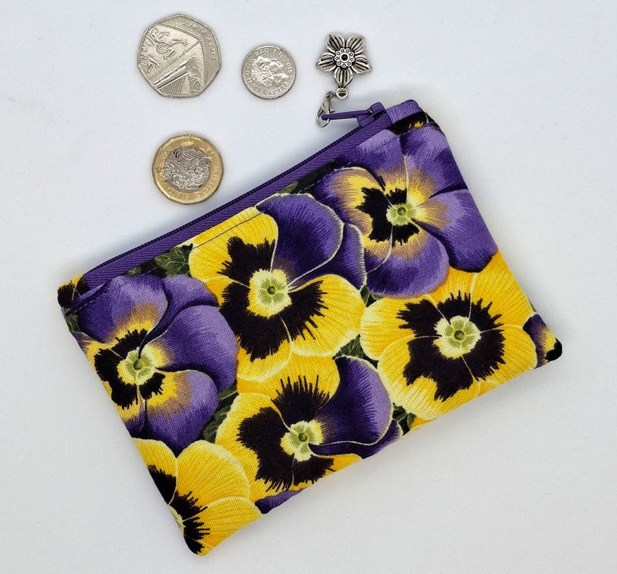 Pansy flowers coin purse 22MF