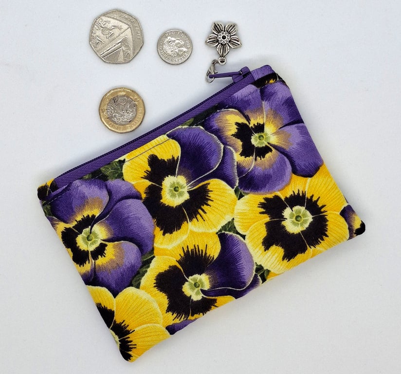 Pansy flowers coin purse 22MF