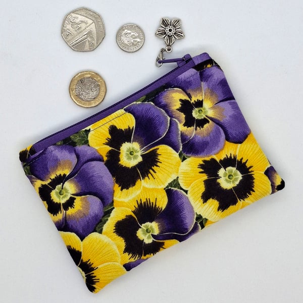 Pansy flowers coin purse 22MF