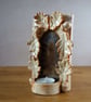 Woodland tea light wall sconce or freestanding candle holder