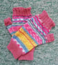 Fingerless Gloves - Hand Knitted - Multicoloured - Image 3