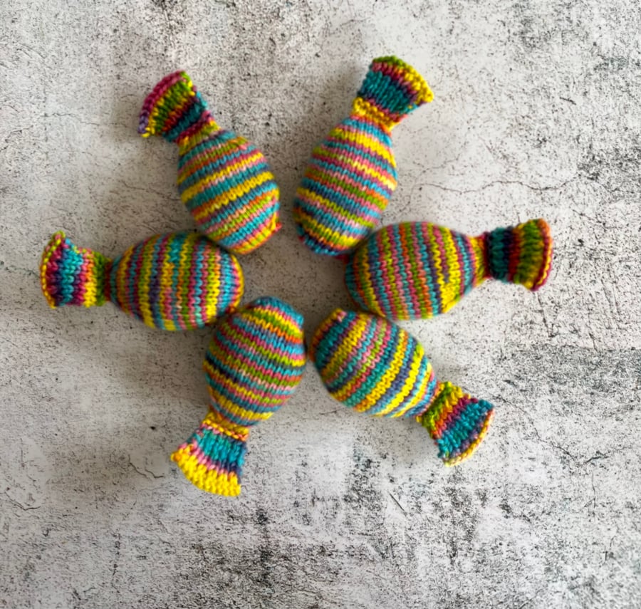 HandKnitted Catnip Cat Toy, 4” size