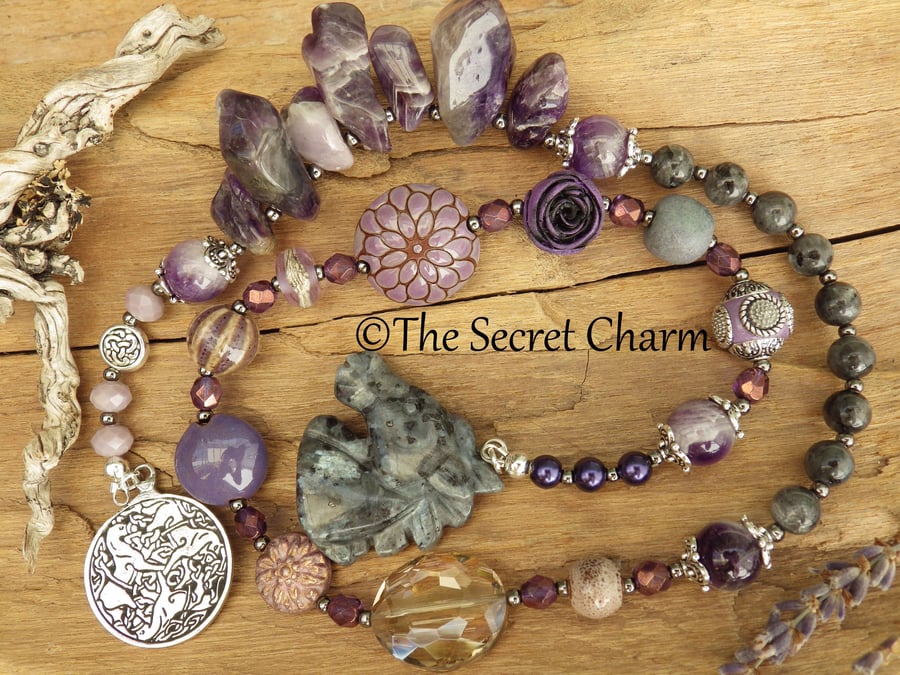 Goddess Epona Prayer Beads, Rhiannon Meditation Beads