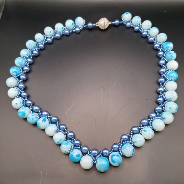 Handmade Heavily Beaded Chunky Style Necklace