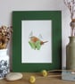Wren and Snowdrops  A5 Giclée Fine Art Print - Image 3