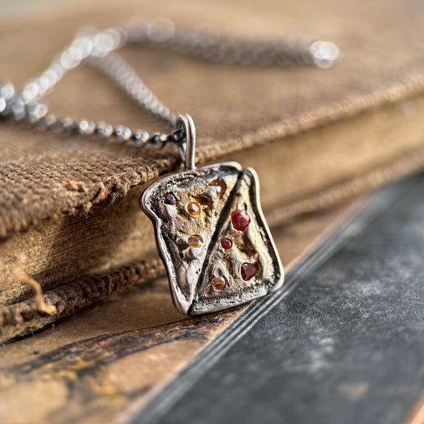 Sterling Silver Marmalade on Toast Necklace