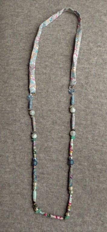 Textile Bead Necklace