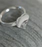 Silver Ring with Domed Heart, size M-N - Image 5