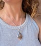 Sterling Silver Garden Moss Agate Statement Gemstone Necklace - JBJ2079 - Image 8