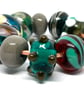 Artisan Lampwork Glass Beads – Enchanted Forest & Autumn Moss Set