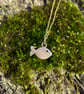 gold fish pendant and chain 9ct gold necklace