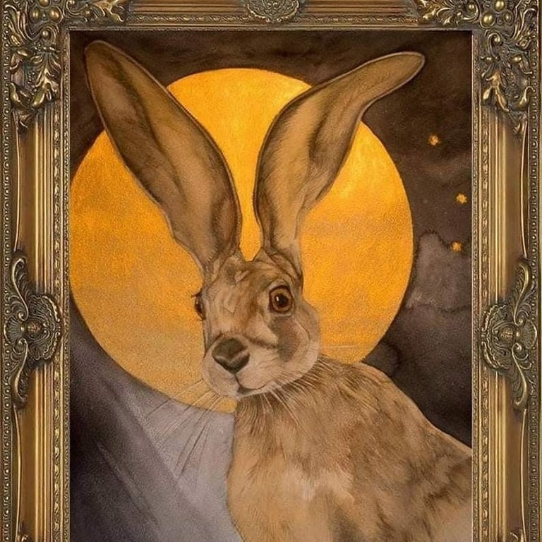 A3 life-size 'St Melangell's Hare' by Zoe Spencer 2026 First Edition Print 