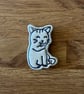 Handmade Ceramic Cat Fridge Magnet - Image 4