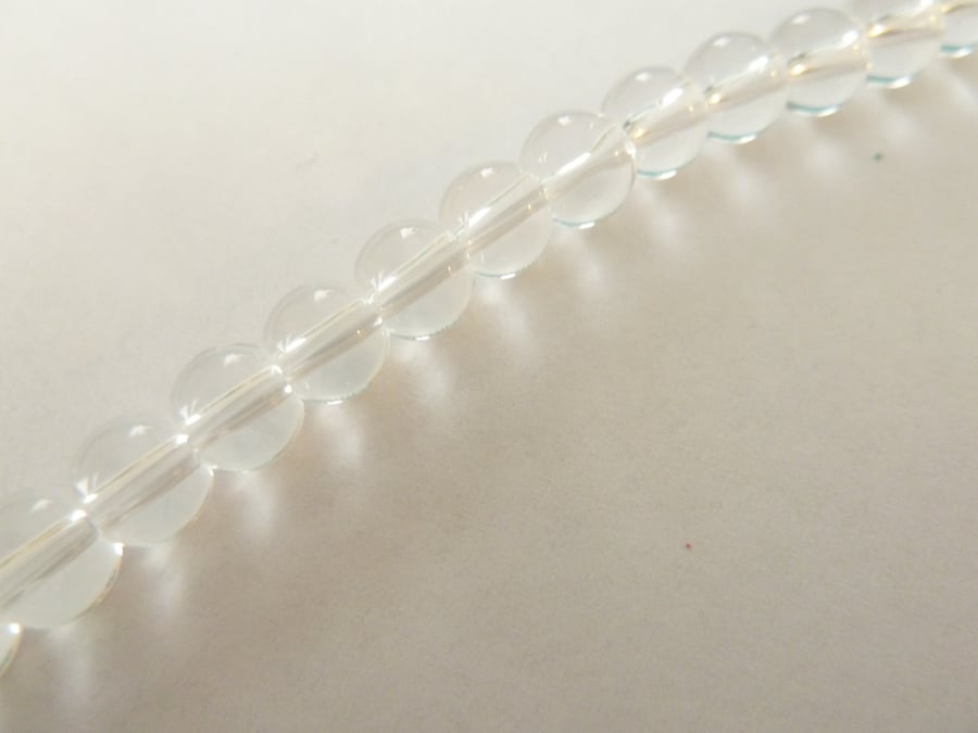 clear 6mm glass beads