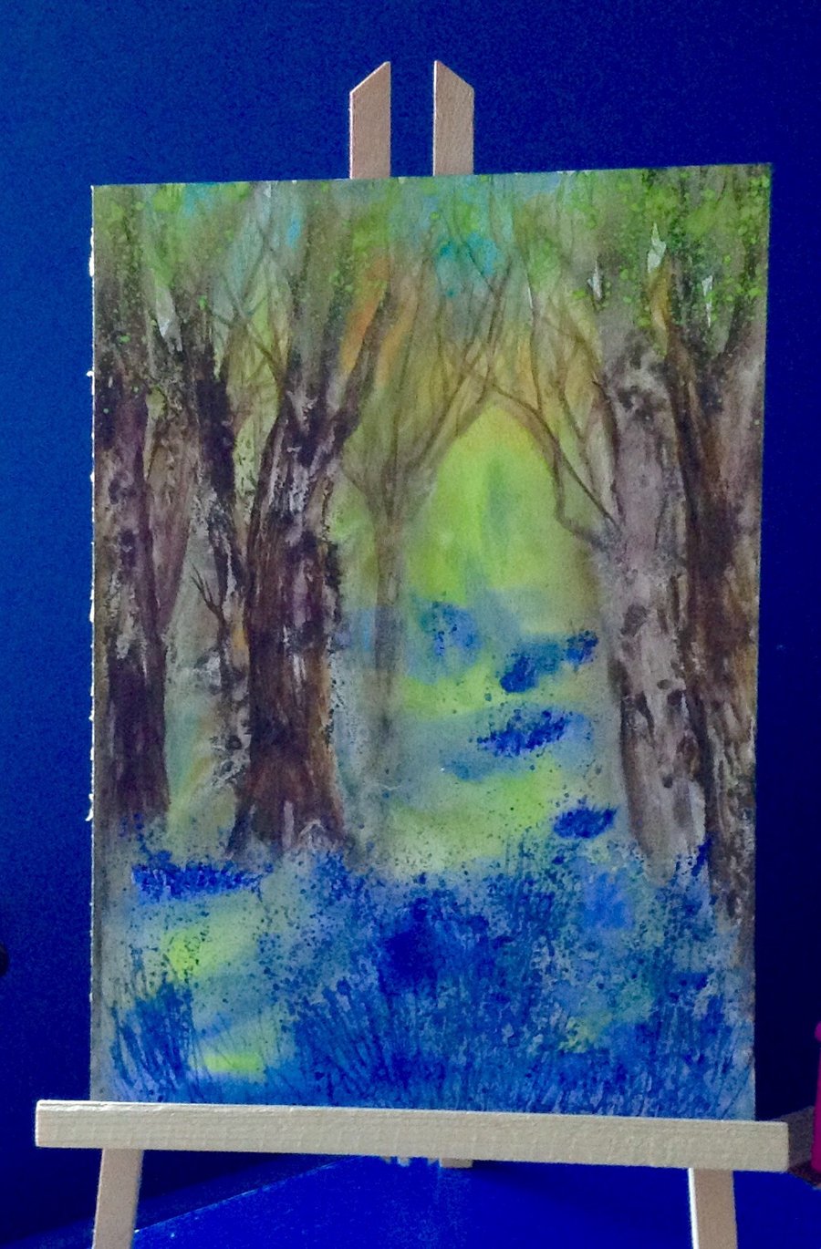 A4 Painting 'Into the Bluebell Wood'