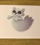 Ghost Cat Blank Greeting Card - Image 5