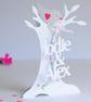 Personalised 3.D Paper Cut Wedding,Anniversary,Engagement Card.