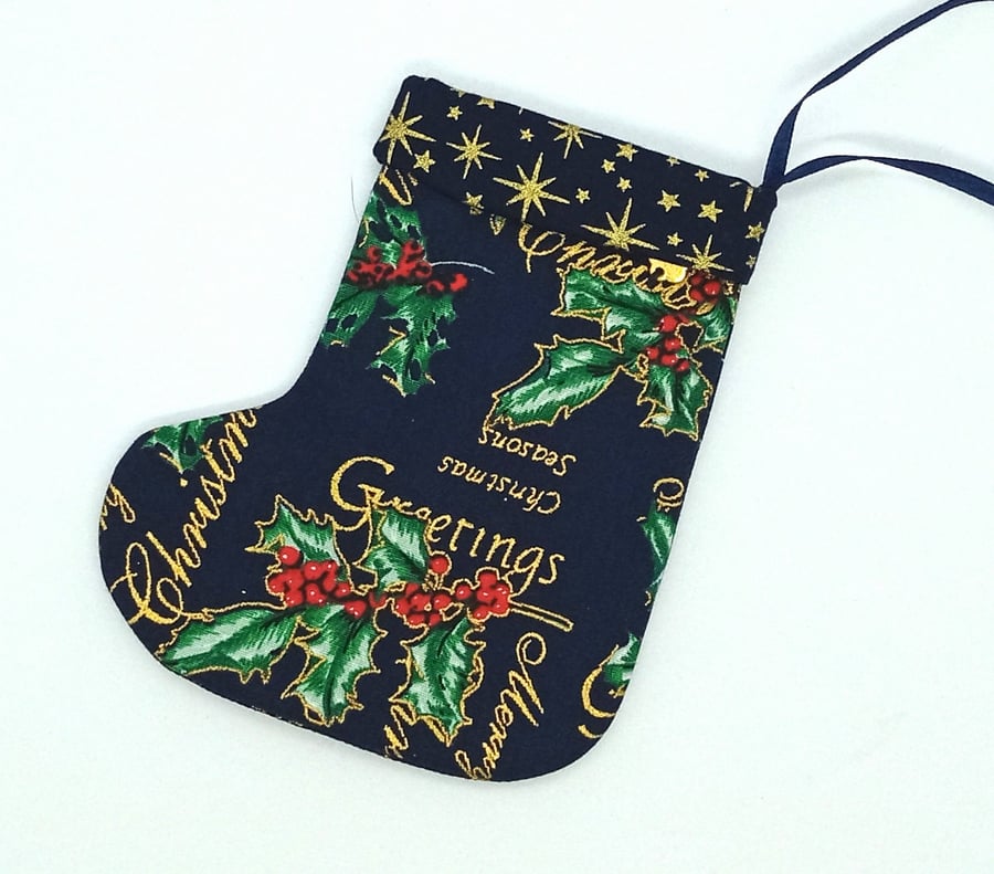 Mini stocking gift bag
