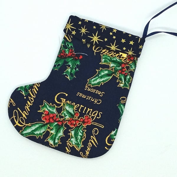 Mini stocking gift bag